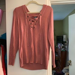 Pink sparkle sweater.